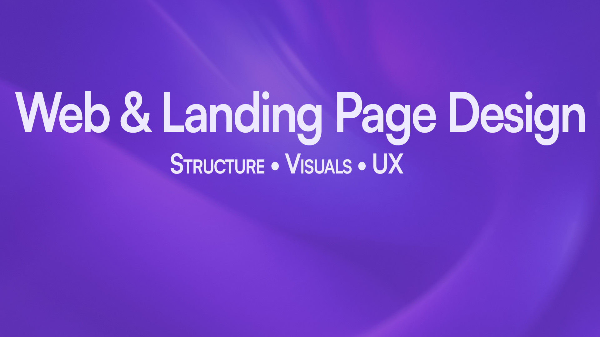 Web and landing page design service